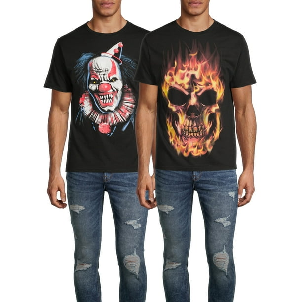and Creepy Men's & Big Men's Halloween Graphic T-shirt, 2-Pack - Walmart.com