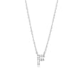 thumbnail image 1 of Diamondlite Cubic Zirconia Mini Initial F Necklace - Silver, 1 of 1