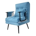 thumbnail image 2 of Sofá cama plegable Macarena tapizado Estructura de metal Cama multiusos Azul, 2 of 8