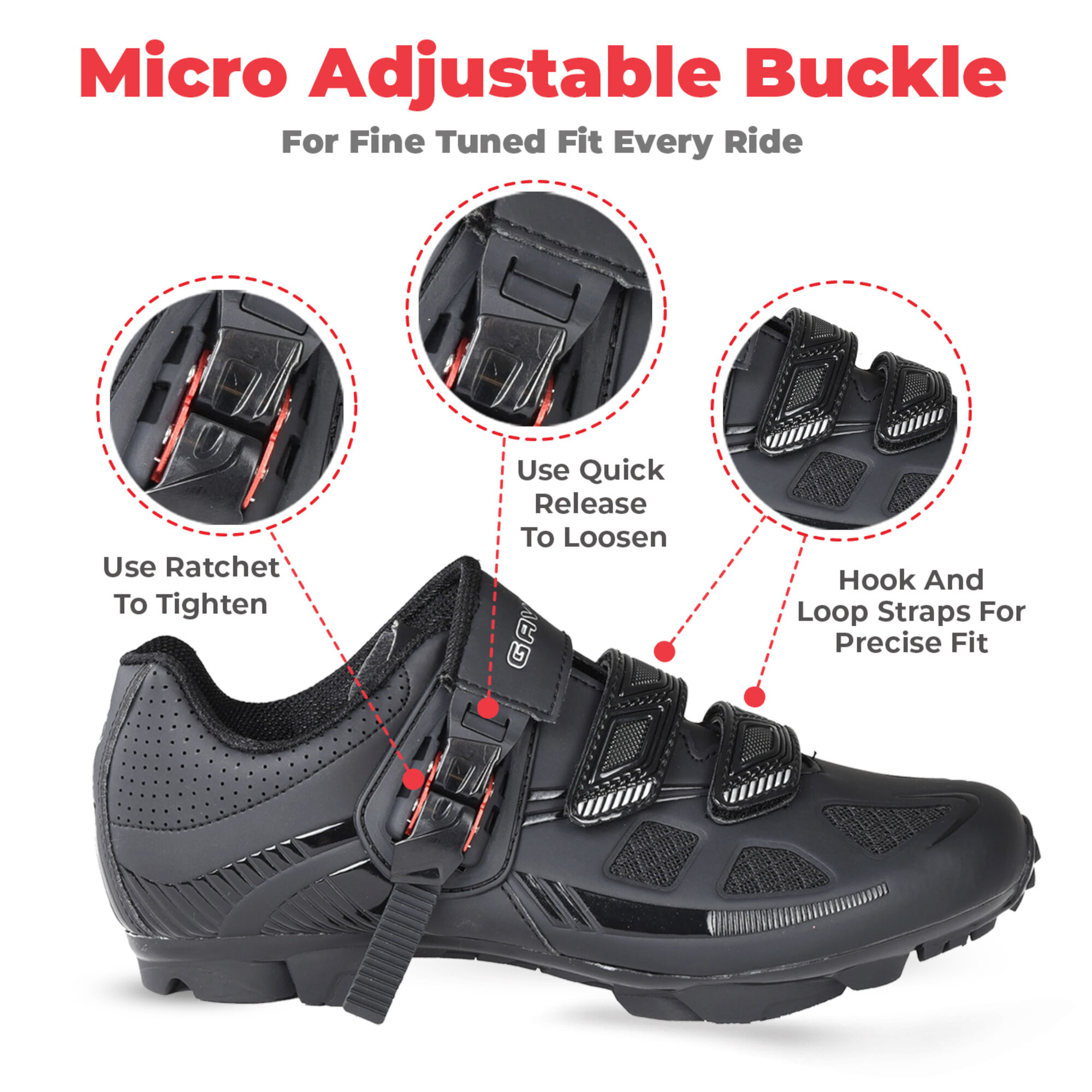Gavin Elite MTB Cycling Shoe, Mountain Bike Shoe - SPD Cleat compatible - image 3 of 10