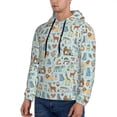thumbnail image 3 of Lsque Tribal Animals Pattern Casual Men's Hoodie,Hooded Sweatshirt with Kangaroo Pocket,Pullover Hoodie-Small, 3 of 7