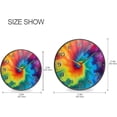 thumbnail image 2 of Rainbow Tie Dyed Wall Clock Round Silent Non Ticking Battery Operated Accurate Arabic Numerals Design Clocks for Home Kitchen Living Room Bedroom 9.5inch Home Decor, 2 of 6