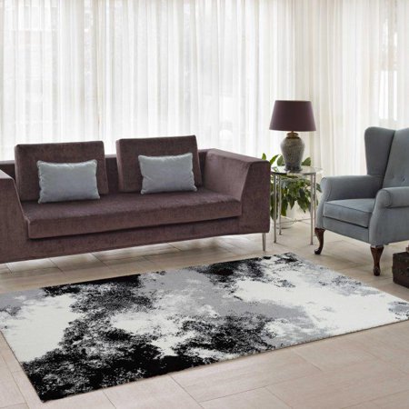 Ladole Rugs Contemporary Abstract Microfiber Shaggy Area Rug 3x10 2 7 X 9 10 80cm X 300cm Walmart Canada
