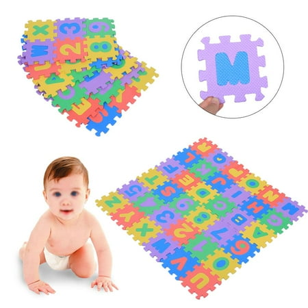 Lhcer Mousse De Tapis De Jeu Pour Enfant Tapis De Jeu En Mousse Eva 36pcs Numeros