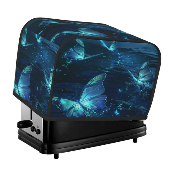 Toaster Cover For 2 Or 4 Slice, Two Or Four Slice Toaster Hood Dust-Proof Cover For Home Kitchen Washable Small Appliance Butterfly Ocean (15)
