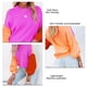 thumbnail image 5 of Mujer Suéter De Cuello Redondo Empalmado Bloques De Color De Moda Transpirable Suéter Femenino Rosa Rojo L, 5 of 6