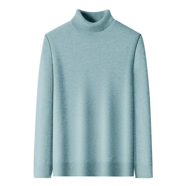 Mgmyaa Mens Sweaters Long Sleeve Pullover Turtleneck Knit Base Shirt Warm Solid Pullover Sweater