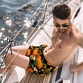 thumbnail image 2 of luoweisi Men's Beach Shorts Quick Dry Swim Trunks with Mesh Lining Thanksgiving Pumpkin 2XL, 2 of 5