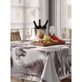 thumbnail image 6 of Brown Bear Table Cloth, Hunting Bear Forest Wildlife Animals Vintage Waterproof Tablecloth for Rectangle Tables, Reusable Washable Fabric Table Cover for Restaurant Kitchen Dining Tables 52"x70", 6 of 6