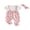 Pink, variant on BemeyourBBs Newborn Baby Girls Spring Summer Clothes Floral Romper one-piece Daisy Print Fake Two Pieces Short Sleeve Round Neck Jumpsuit with Bow Headband Set