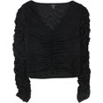 thumbnail image 1 of Blusa Guess Mujer Odette Mesh Pullover Negro X-Small, 1 of 2