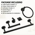 thumbnail image 5 of 14 Pieces Bathroom Hardware Accessories Set Towel Bar Set Wall Mounted, 5 of 6
