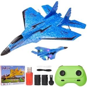Lictin Remote Control Airplane, 2.4GHz LED Night Flying Glider