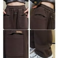 thumbnail image 4 of dazeni Cargo Pants for Girl Teen Baggy Parachute Trouser with Pocket Tween Wide Leg Y2K Sweatpant Hip Hop Dance Jogger Open Bottom Coffee, 4 of 7
