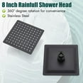 thumbnail image 2 of 8 Inch Shower Head and Handle Set Square Shower Faucet Set Bathroom Rainfall Shower System Stainless Steel Showerhead Single Function Shower Trim Kit,Female Thread Valve,Matte Black, 2 of 7