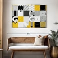 thumbnail image 3 of Elephant Stock Abstract Geometric Concept Wall Art - Horizontal Canvas Wall Art - Living Room Wall Decor - Abstract Canvas - Yellow And Black Decor - 48" x 32", 3 of 8