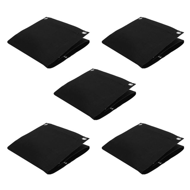 5Pcs Plant Growing Bags 3-Pockets Planter Wall Mounted Degradable Garden Accessory