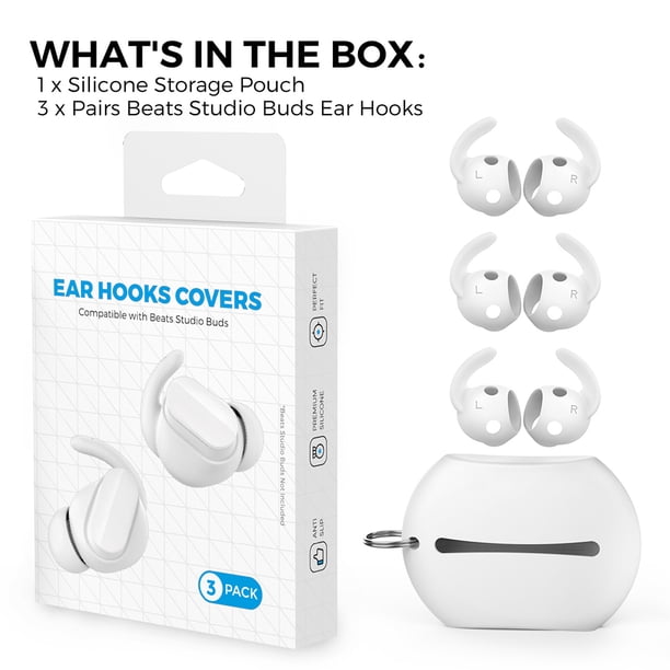 Gancho Para La Oreja 3 Pares Para Beats Studio Buds Auricular Ganchos Para La Oreja Audífonos Inalámbricos Audífonos + Caja