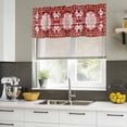 thumbnail image 5 of Red Boho Valances for Windows, Decorative Rod Pocket Window Valance Curtains, Multicolored Colorful Tainted Pattern Tribal Short Curtain Drapes for Kitchen/Living Room, 2 Panels, 54" W x 18" L, 5 of 8