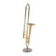thumbnail image 5 of Modelo de TrombóN de Cobre Puro en Miniatura de 12 Cm con Soporte Mini Modelo de Instrumento Musical con Caja de Cuero Negro, 5 of 6
