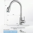 iFanze Kitchen Faucets, Brushed Nickel Kitchen Faucet with Pull Down