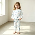 thumbnail image 5 of BLVB Toddler Baby Boys Girls Pajamas Sets 2 Piece Pjs Lounge Outfits Long Sleeve Top and Pants Soft Breathable Sleepwear(Blue,2-3 Years), 5 of 9