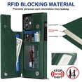 thumbnail image 2 of Crossbody Wallet Case for iPhone 12/iPhone 12 Pro 6.1 inch, Kickstand with Adjustable Removable Lanyard Neck Strap Case Card Holder Case Shockproof Cover Magnetic Clasp Cover Flip Case -Green, 2 of 14
