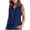 Navy, variant on Qiopertar Women's Sleeveless Shirt V-Neck Turndown Collar Button Down Casual Tops Fashion Blouse Spring Summer Vacation Travel Boho, White L