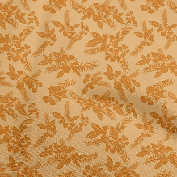 oneOone Viscose Jersey Yellow Fabric Tropical Sewing Fabric By The Yard Printed Diy Clothing Sewing Supplies 60 Inch Wide