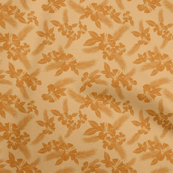 oneOone Cotton Silk Yellow Fabric Tropical Sewing Craft Projects Fabric Prints By Yard 42 Inch Wide