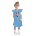 thumbnail image 5 of Cowsor Girls Easter Printed Flutter Sleeve Summer Dress Sleeveless Crew Neck Casual Lightweight Floral Easter Party Dress for Kids, 5 of 7