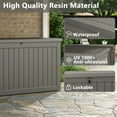 thumbnail image 4 of Bifanuo 230 Gallon Resin Deck Box with Built-in Steel Beams, Large Weatherproof and UV Resistant Indoor & Outdoor Storage Box for Patio Cushions, Pool Supplies, Patio Furniture, 4 of 6