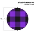 thumbnail image 2 of Naloa Purple Buffalo Plaid Leather Coasters for Drinks, Durable Drink Coasters 4 Set for Tabletop Protection, Luxurious Home Décor and Housewarming Gift ( {designName})Round Shape, 2 of 6