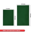 thumbnail image 5 of Ample Decor Cotton Bath Mats 24 x 17 inch and 34 x 20 inches Pack of 2 1350 GSM - Green, 5 of 6