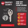 thumbnail image 4 of Kwikset Sedona Entry Door Handle with Lock and Key, Secure Keyed Reversible Lever Exterior, for Front Entrance and Bedrooms, Matte Black, Pick Resistant Smartkey Rekey Security and Microban, 4 of 5
