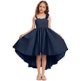 thumbnail image 7 of CPNG Girls' Satin Asymmetrical High-Low Dress – Sleeveless Sweetheart Neckline with 3D Rose Accents, Flowy Party Gown for Flower Girl, Wedding Guest & Birthday Celebrations, 7 of 7