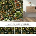thumbnail image 4 of Floral Paisley Decor Shower Curtain Set,Colorful Eastern Style Abstract Arabic Polyester Shower Curtain for Shower Stall Bathroom Waterproof with 12 Hooks 72x72 Inch, 4 of 6