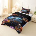 thumbnail image 2 of Manfei Vintage Train Twin Comforter Sets,Colorful Railway Bedding Set,Black Reversible,2 Pieces,1 Comforter and 1 Pillowcase, 2 of 7