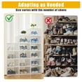 thumbnail image 6 of 12 Pack Clear Stackable Shoe Boxes, Foldable Plastic Shoe Storage Organizer with Lid, Interlocking Shoe Rack for Closet, Space Saving Shoe Containers, 13.2"x9.25"x5.71", White, 6 of 8