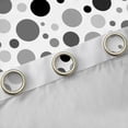 thumbnail image 4 of Manfei Geometric Circular Dot Blackout Curtains Set of 2 (52x84 Each),Modern Geometric Art Window Curtains,Gray Black White Curtains and Drapes For Kids,Luxury Bedroom Decor, 4 of 6