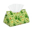 thumbnail image 2 of Lsque Green Avocado Printed Long Tissue Box Cover Holder, Facial Paper Organizer Dispenser,Triangle with Bottom Belt, PVC Leather Decorative Organizer, 2 of 9