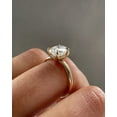 thumbnail image 5 of Solitaire Brilliance Oval Moissanite Engagement Solitaire Ring, 2.50CT Hidden Halo 10k Yellow Gold, Ring Size 6, 5 of 8