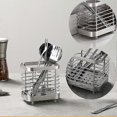 thumbnail image 4 of Cutlery Storage Drainer, Rack Basket For Knives, Forks, Spoons, Kitchen Utensils Cutlery Holder Stainless Steel, Silver-QJWL, 4 of 5