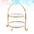 thumbnail image 3 of KEINXS Stand Tiered Serving Display Metal Rack Round Snack Cupcake Holder Plate Pastry Dessert Platter, 3 of 6