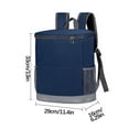 thumbnail image 3 of Mouliraty Cooler Backpack, Insulation Bag Outdoor Insulation Leak Proof Backpack Refrigeration Bag, for Travel,Beach,Camping,Picnic,Lunch Backpack for Women, Navy, 3 of 4