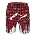 thumbnail image 3 of Goofa Christmas Tree Buffalo Plaid Printed Mens Swim Trunks Summer Quick Dry Short Beach Swimwear Bathing Suits-Small, 3 of 9