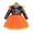 A-Orange Skeleton, variant on Emy Dola Colorful Skeleton Baby Girls Halloween Tutu Dress Toddler Kids Flutter Sleeve Spider Web Party Tulle Dresses