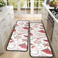 thumbnail image 4 of Kitchen Rugs Sets Of 2,White Christmas Cookie Pattern Anti Fatigue Kitchen Mat Rugs Non Slip Washable,Decorative Kitchen Floor Mats for Kitchen,Sink,Laundry,17"x47"+17"x47", 4 of 5
