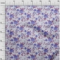 thumbnail image 3 of oneOone Cotton Poplin Medium Purple Fabric Florals Craft Projects Decor Fabric Printed By The Yard 56 Inch Wide, 3 of 4