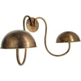 thumbnail image 1 of Owlgift Modern Metal Wall Mounted Entryway Retail Hat Rack/Wig Display Stand w/ 2 Circular Hat Hooks, Bronze, 1 of 4